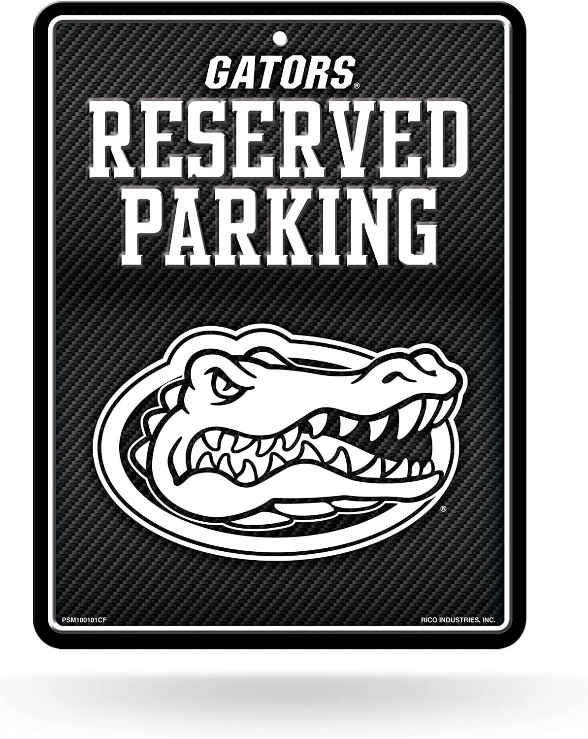 University of Florida Gators Metal Parking Novelty Wall Sign 8.5 x 11 Inch Carbon Fiber Design