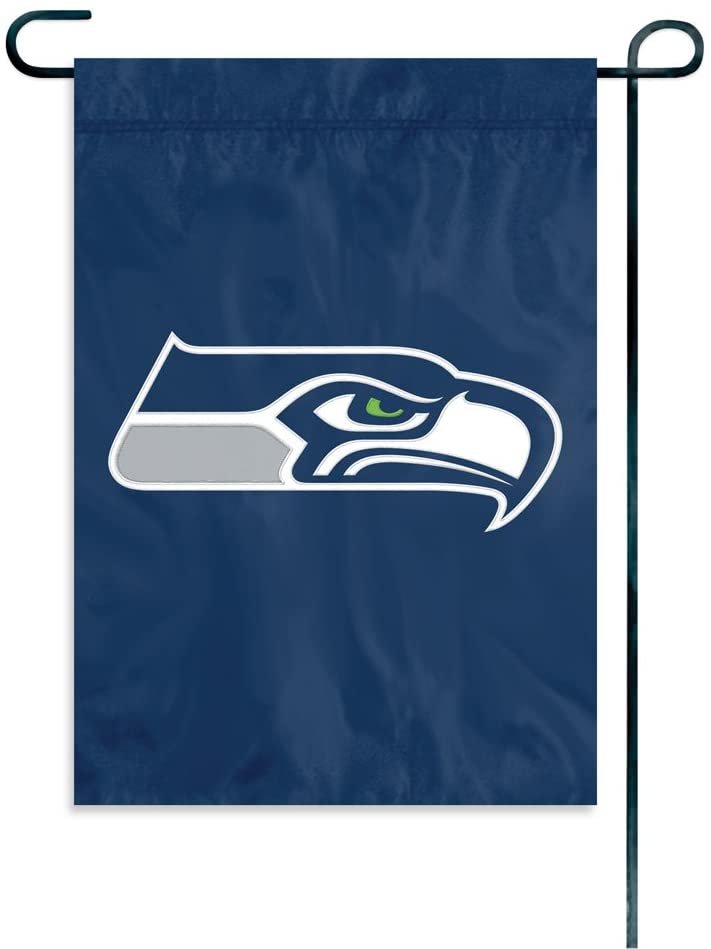 Seattle Seahawks Premium Garden Flag Banner Applique Embroidered 10.5x15 Inch