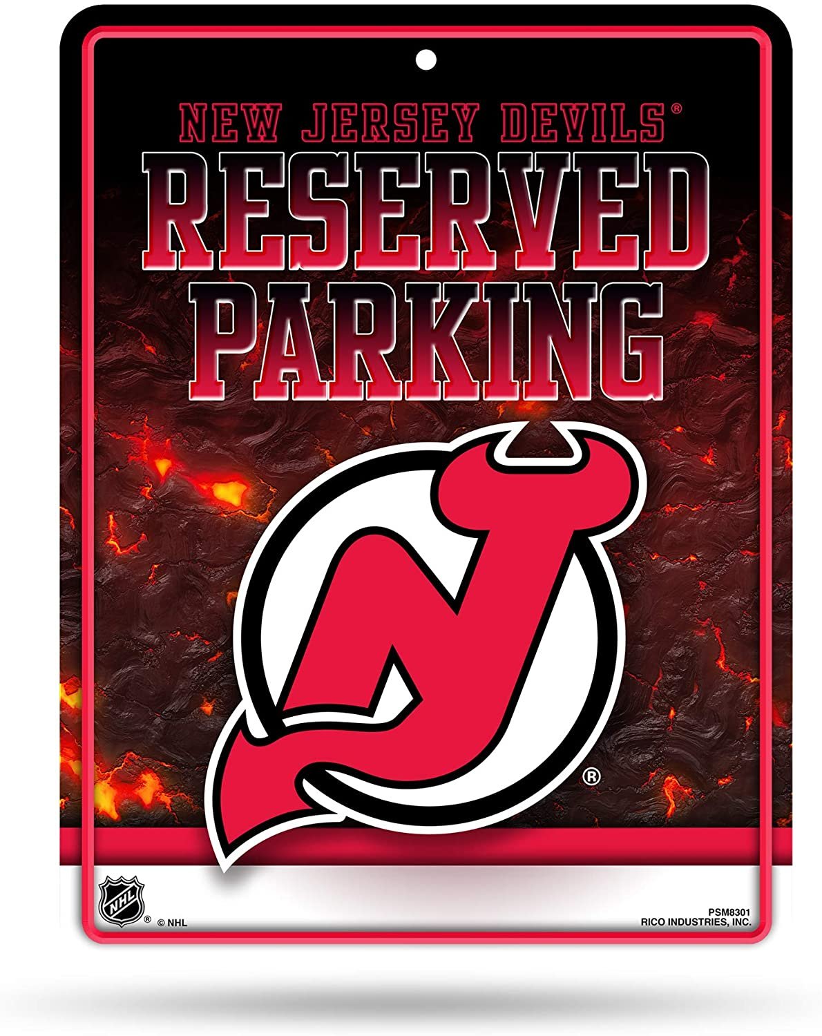 New Jersey Devils 8-Inch by 11-Inch Metal Parking Sign Décor