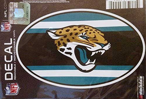 Jacksonville Jaguars 5"x7" Super Stripe Repositionable Vinyl Decal Auto Home Football