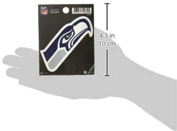Seattle Seahawks 3 Inch Sticker Decal, Die Cut, Full Adhesive Backing, Easy Peel and Stick Application