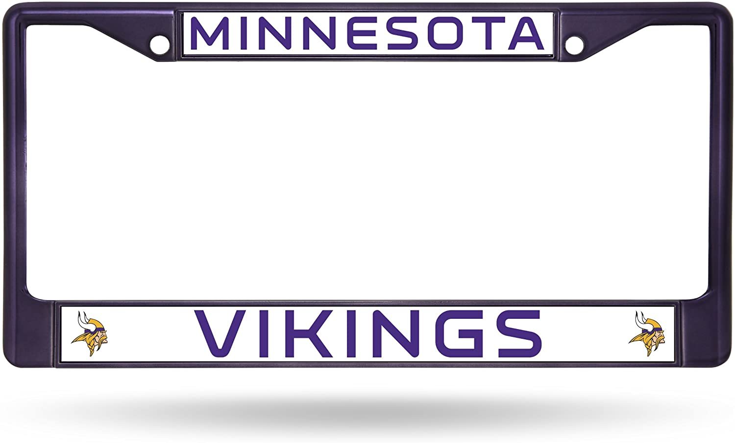 Minnesota Vikings Metal Color License Plate Frame Tag Cover