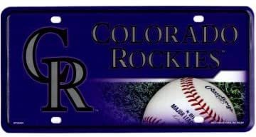 Colorado Rockies Metal Auto Tag License Plate, Field Design, 6x12 Inch