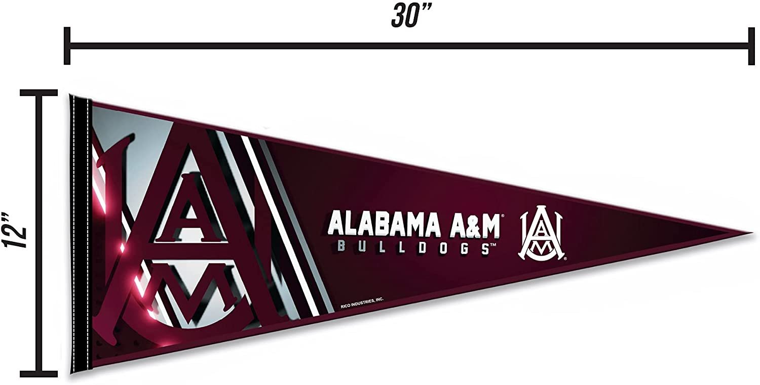 Alabama A&M University Bulldogs Soft Felt Pennant, 12x30 Inch, Easy To Hang
