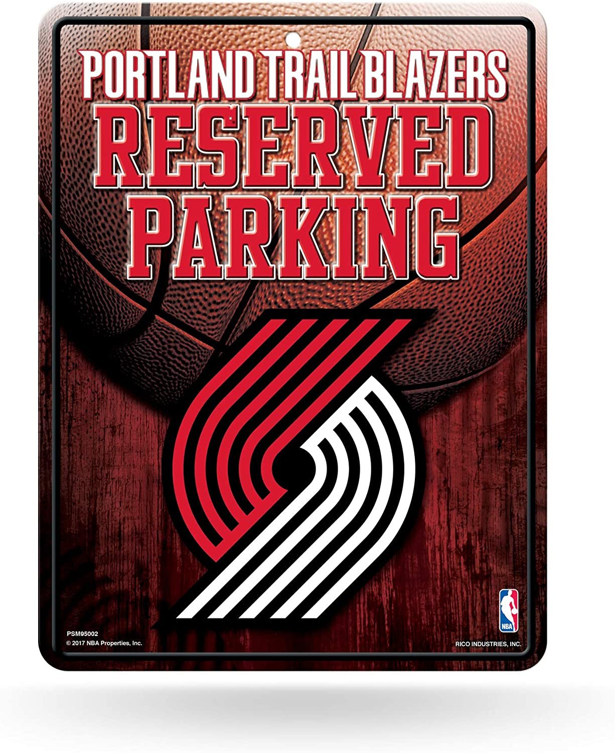Portland Trail Blazers 8-inch by 11-inch Metal Parking Sign Décor