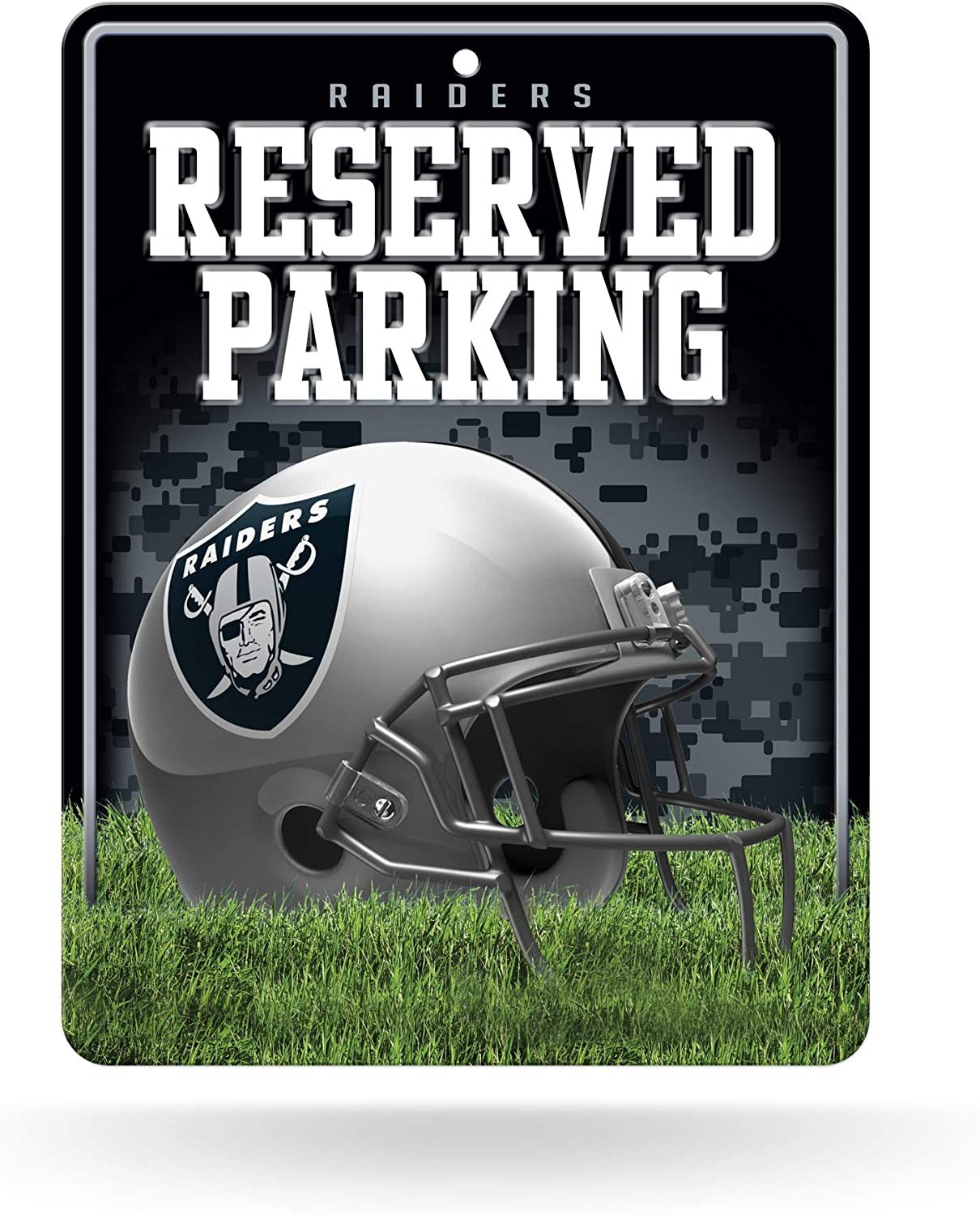 Las Vegas Raiders Metal Parking Sign, Reserved, 8.5 x 11 Inch, High Resolution