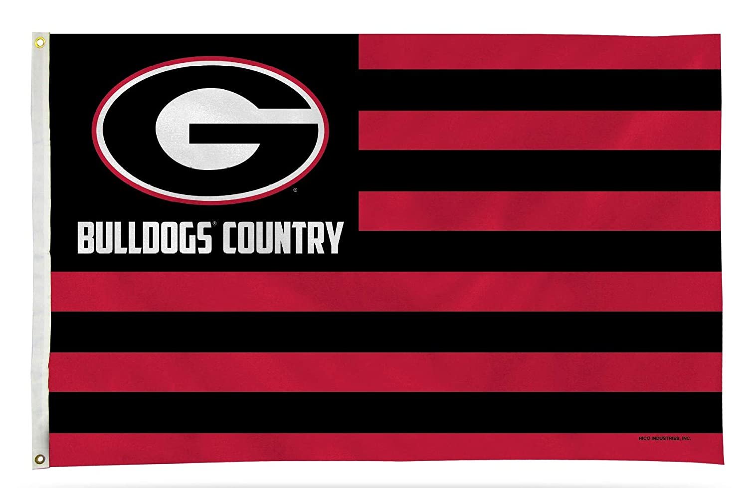 University of Georgia Bulldogs Premium 3x5 Feet Flag Banner, Country Design, Metal Grommets, Outdoor Use, Single Sided