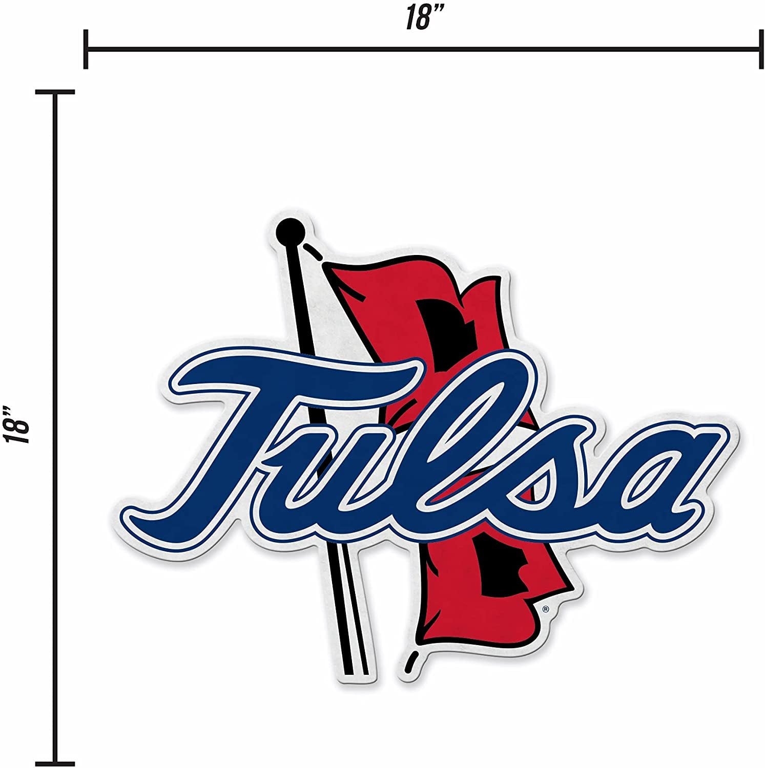 Rico Industries NCAA Tulsa Golden Hurricane Primary Logo Shape Cut Pennant