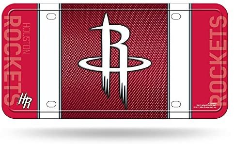 Houston Rockets Metal Auto Tag License Plate, Jersey Design, 6x12 Inch