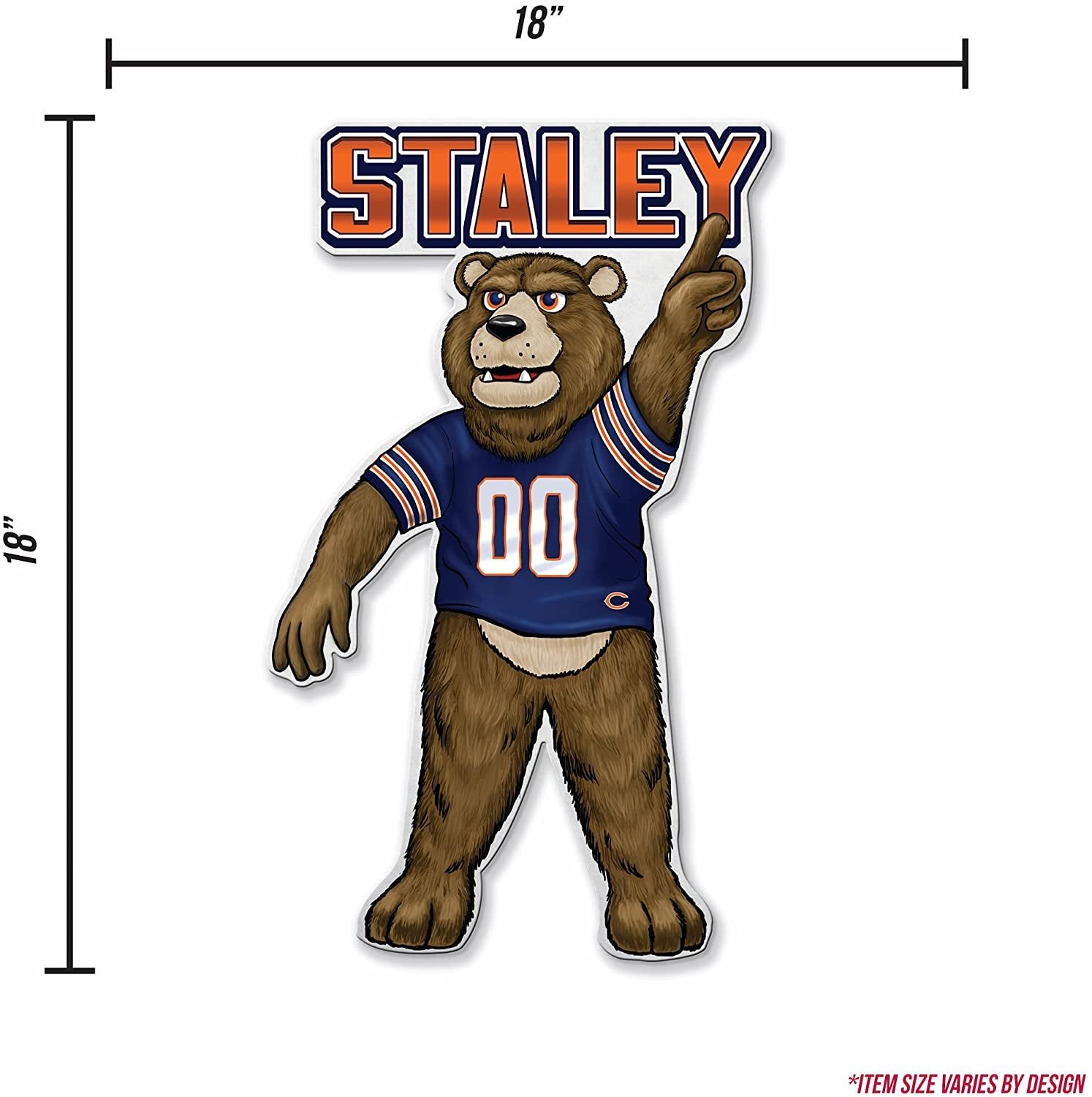 Chicago Bears Pennant Mascot Logo 18 Inch Soft Felt