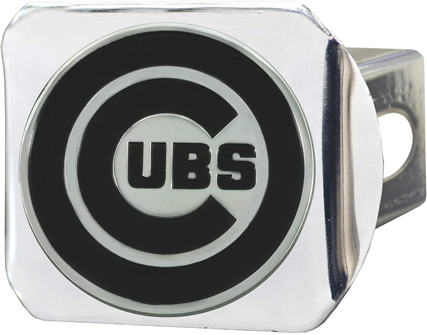 Chicago Cubs Hitch Cover Solid Metal with Raised Chrome Metal Emblem 2" Square Type III