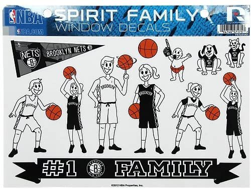 NBA Brooklyn Nets Family Decals Sheet
