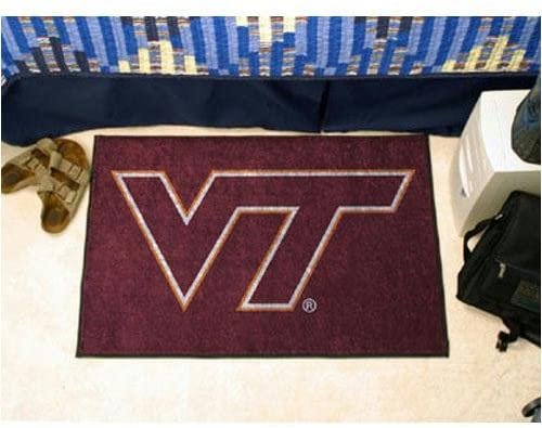 Virginia Tech University Hokies Floor Mat Area Rug, 20x30 Inch, Nylon, Anti-Skid Backing
