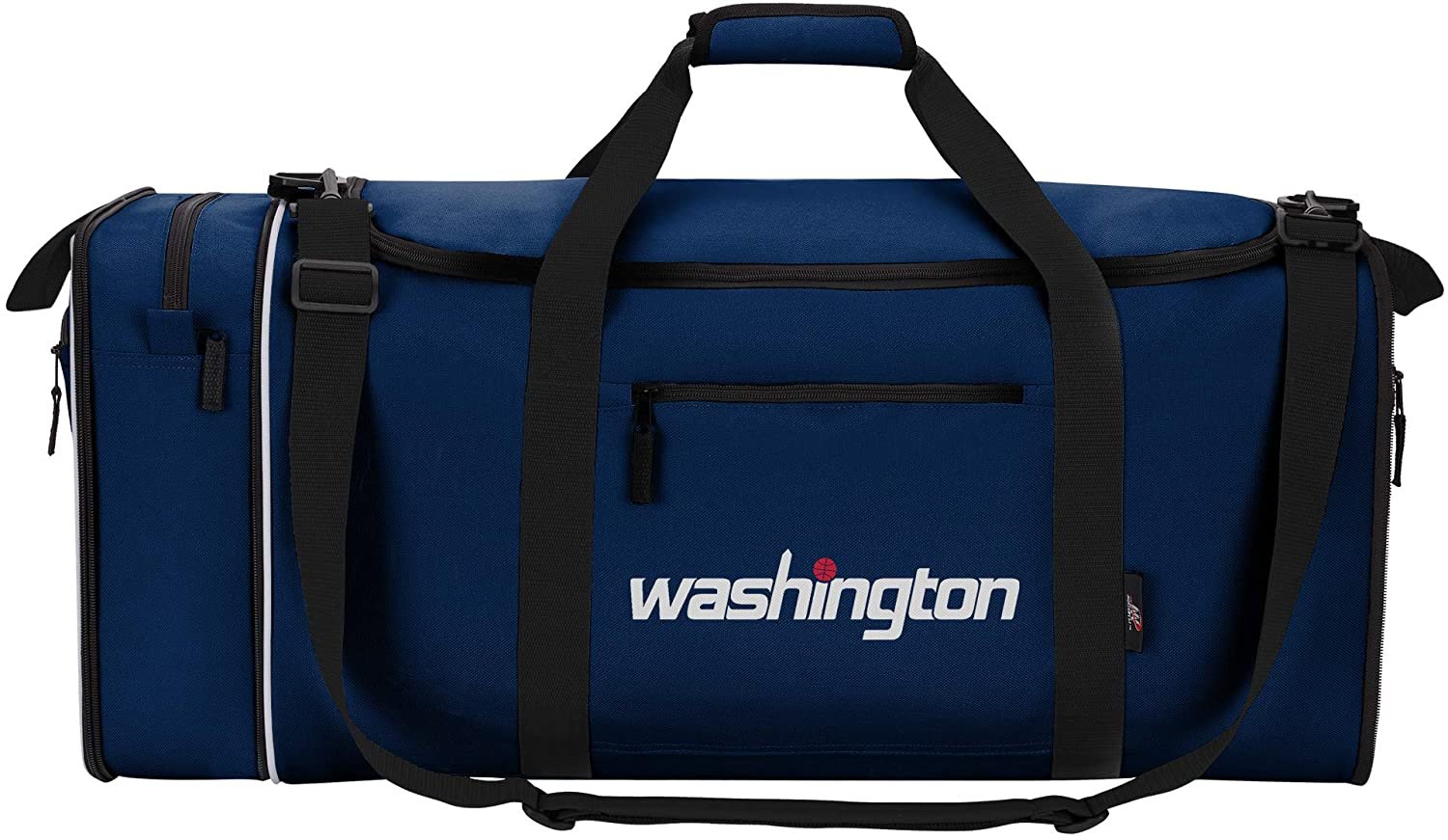 Washington Wizards Premium Duffel Bag Steal Design 28x12x11 Inch, Fold Up Zipper Design