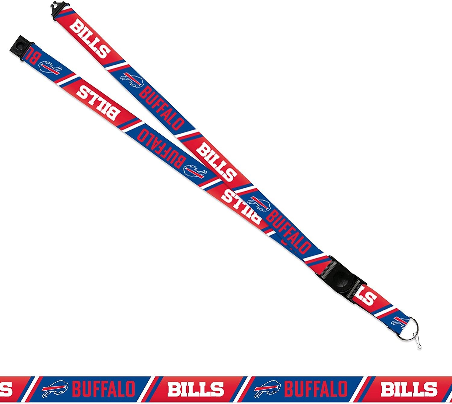 Buffalo Bills Lanyard Keychain Double Sided Breakaway Safety Design Adult 18 Inch