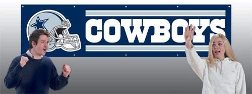 Dallas Cowboys Huge 8x2 Feet Banner Flag Metal Grommets