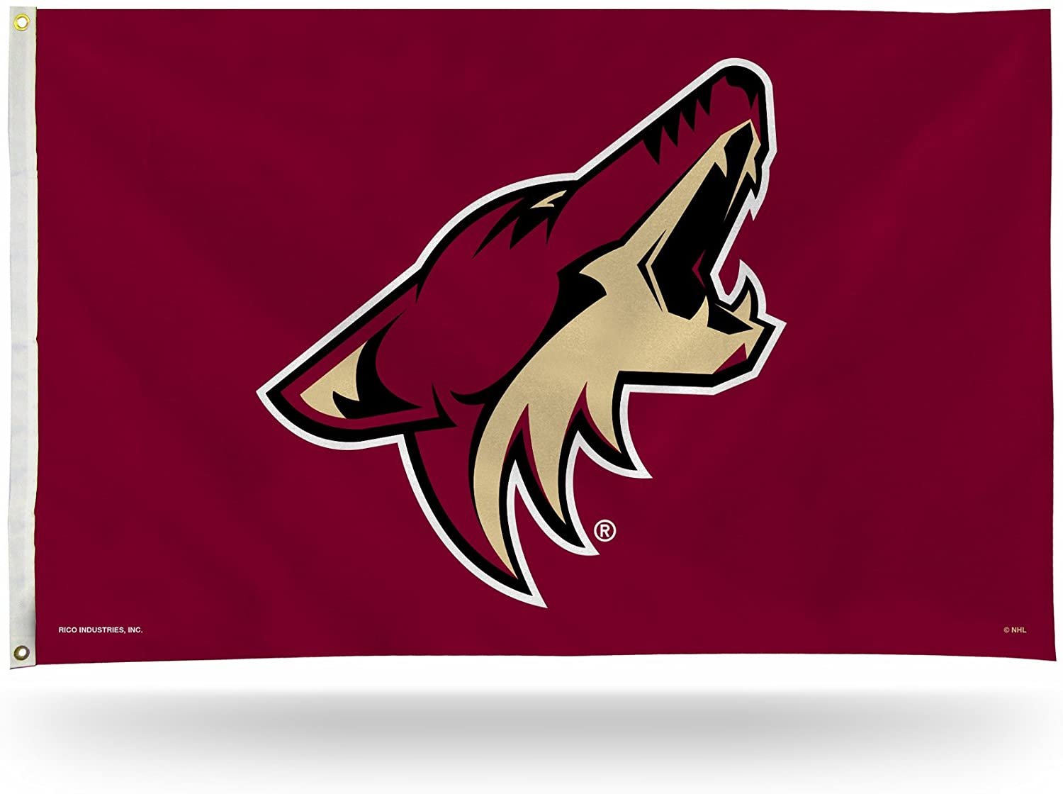Arizona Coyotes Premium 3x5 Feet Flag Banner, Logo Design, Metal Grommets, Outdoor Use, Single Sided