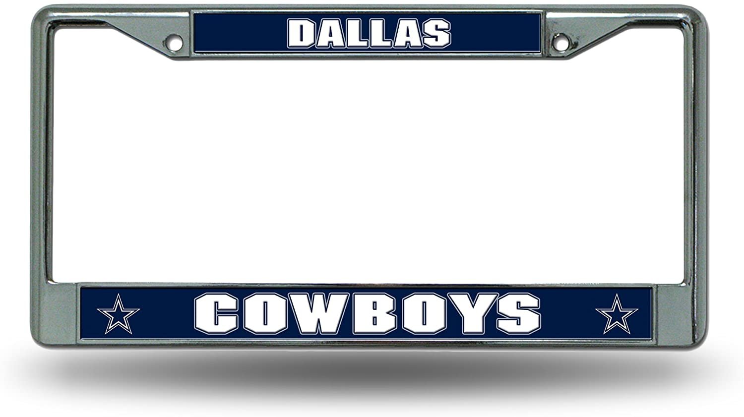 Dallas Cowboys Metal License Plate Frame Chrome Tag Cover 12x6 Inch