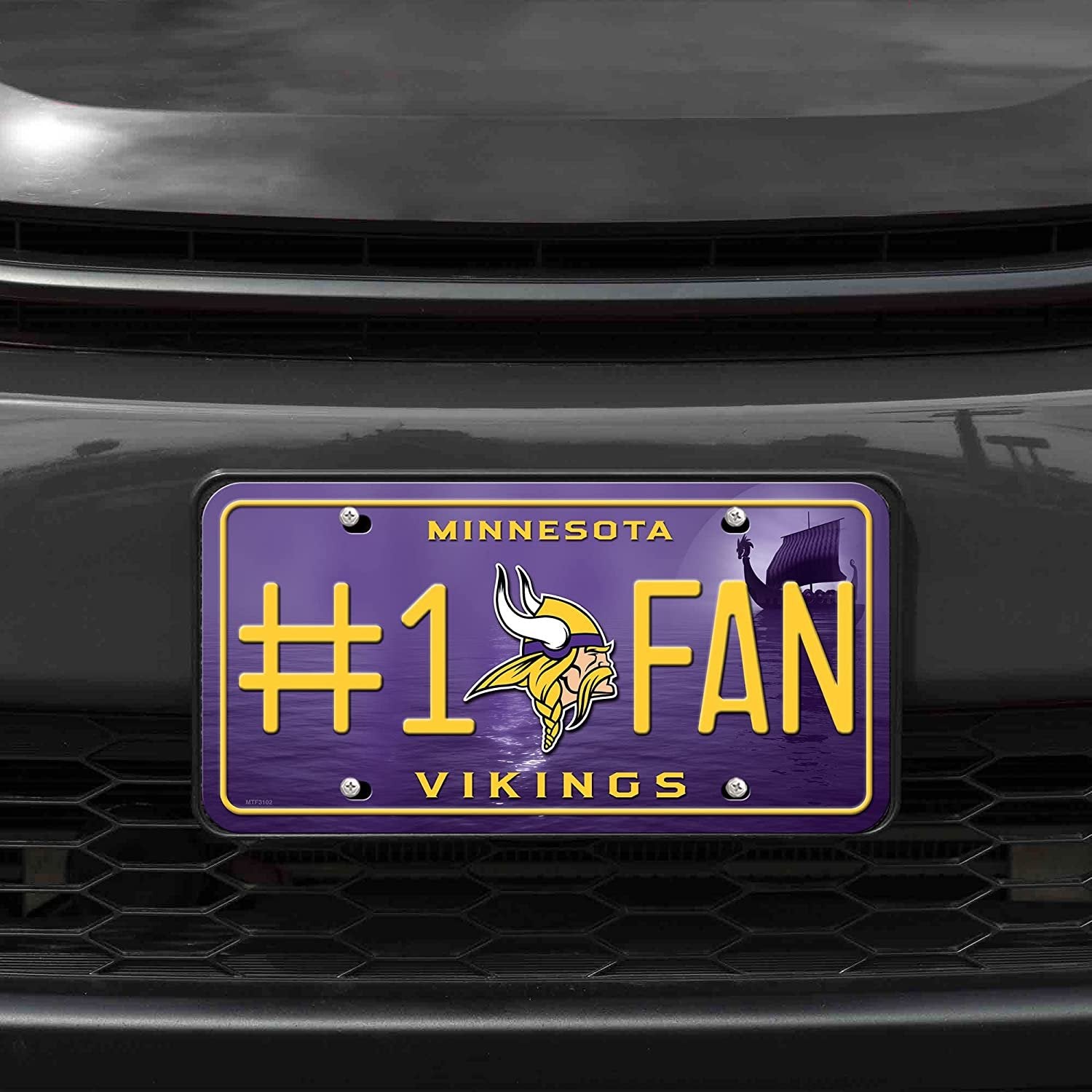 Minnesota Vikings #1 Fan Metal Tag License Plate Novelty 12x6 Inch