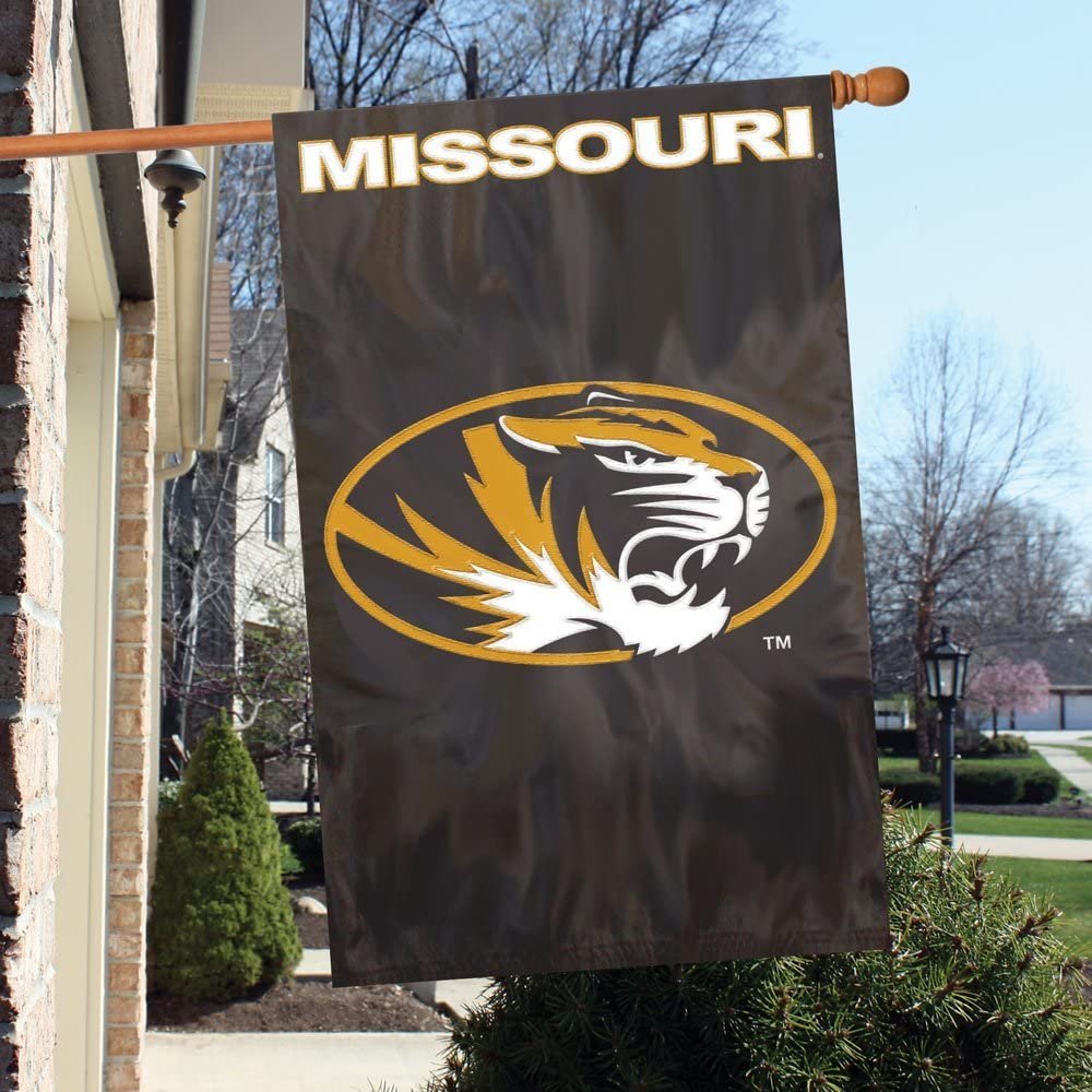 University of Missouri Tigers Banner Flag Premium Double Sided Embroidered Applique 28x44 Inch
