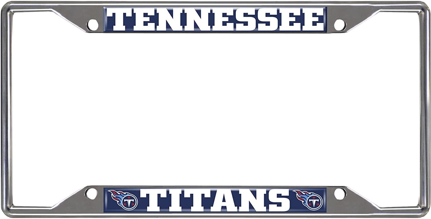 Tennessee Titans Metal License Plate Frame Chrome Tag Cover 6x12 Inch