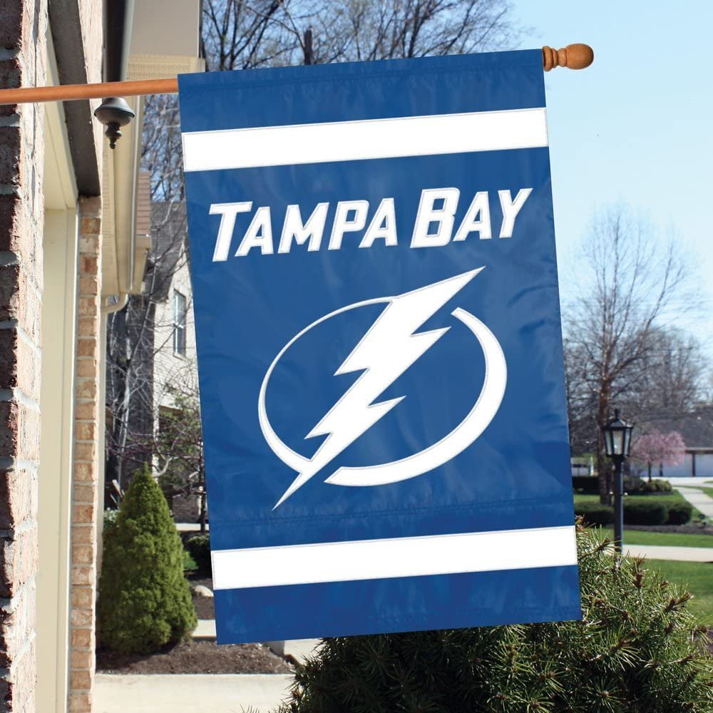 Tampa Bay Lightning Banner Flag Embroidered Premium 2-sided 28x44 Outdoor Football