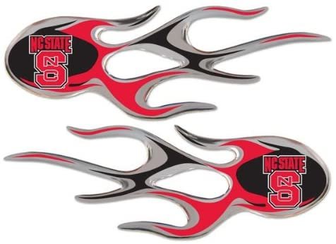 North Carolina State Wolfpack 2-pack Micro Flame Flames Decal Emblem University
