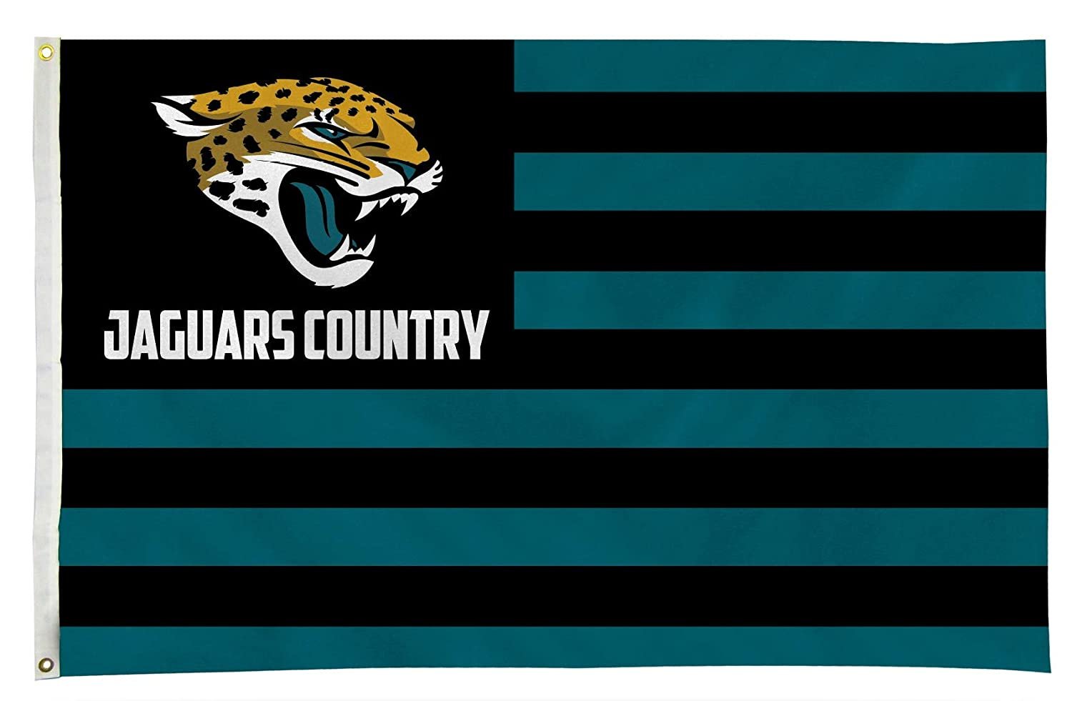 Jacksonville Jaguars Premium 3x5 Feet Flag Banner, Country Design, Metal Grommets, Outdoor Use, Single Sided