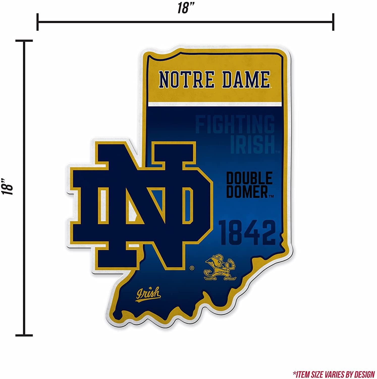 Notre Dame Fighting Irish Pennant State Shape 18 Inch Soft Felt University of