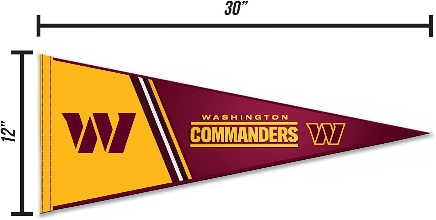 Washington Commanders Soft Felt Pennant 12x30 Inch Primary Logo