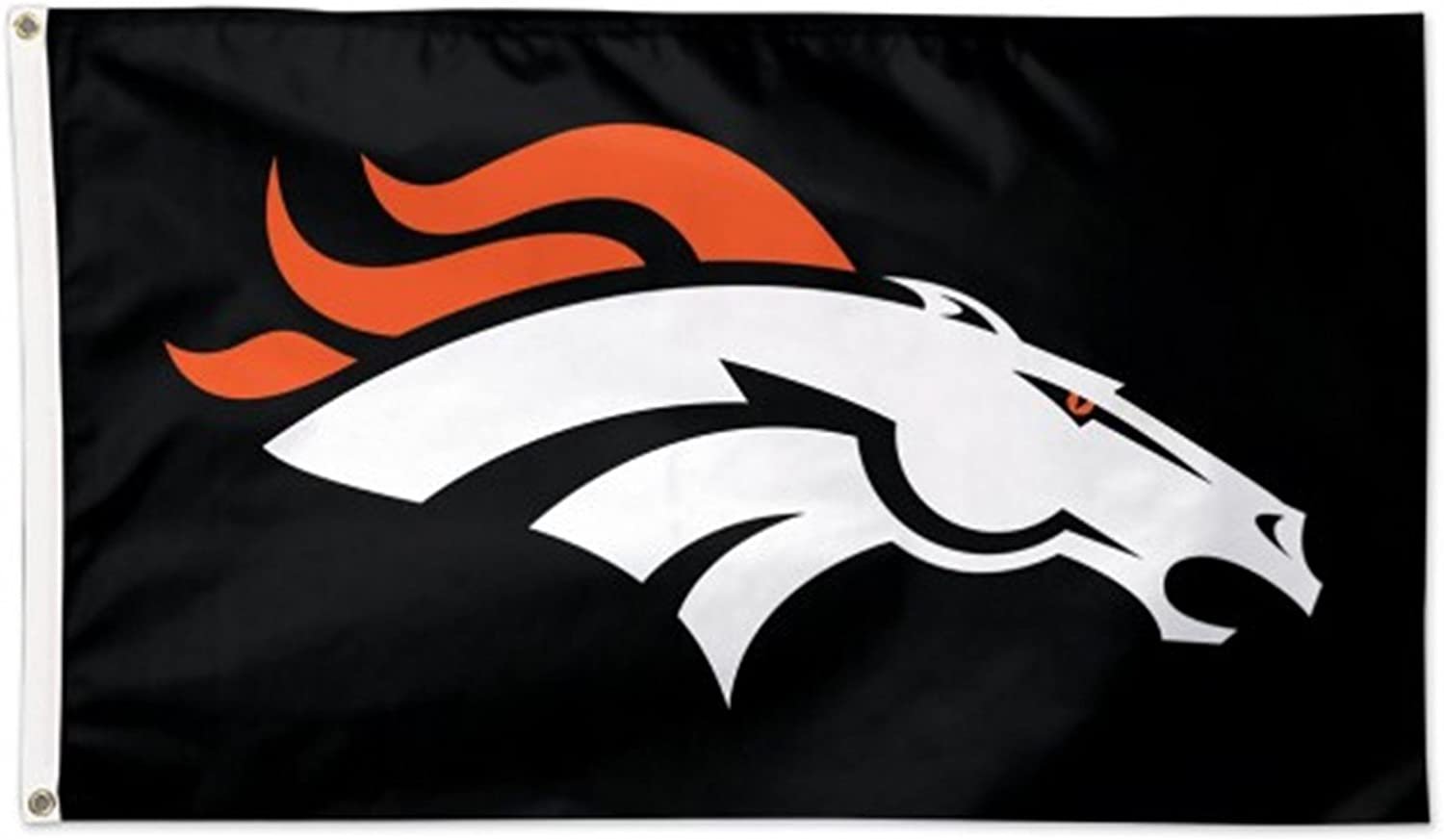 Denver Broncos Premium 3x5 Feet Flag Banner with Metal Grommets, Black Design