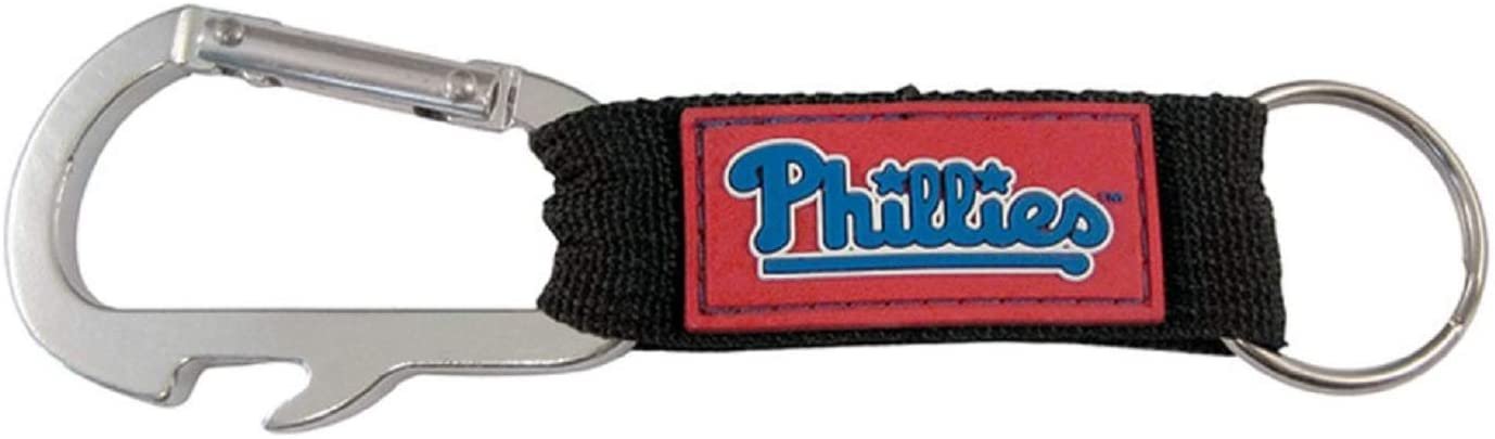 Philadelphia Phillies Premium Carabiner Clip Keychain Bottle Opener Combo Baseball
