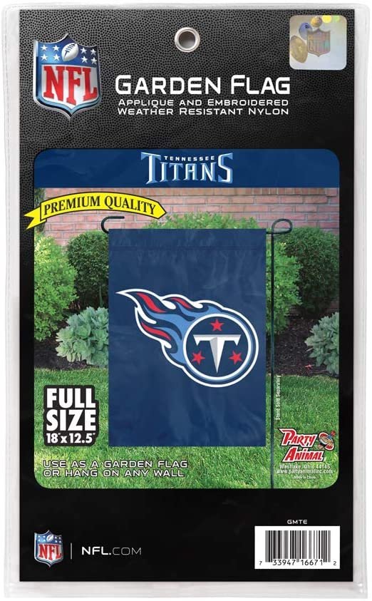 Tennessee Titans Premium Garden Flag Banner Applique Embroidered 12.5x18 Inch