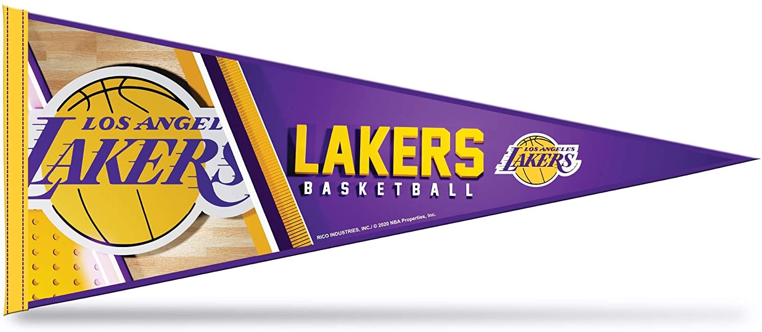 Los Angeles Lakers Pennant 12x30 Inch Soft Felt