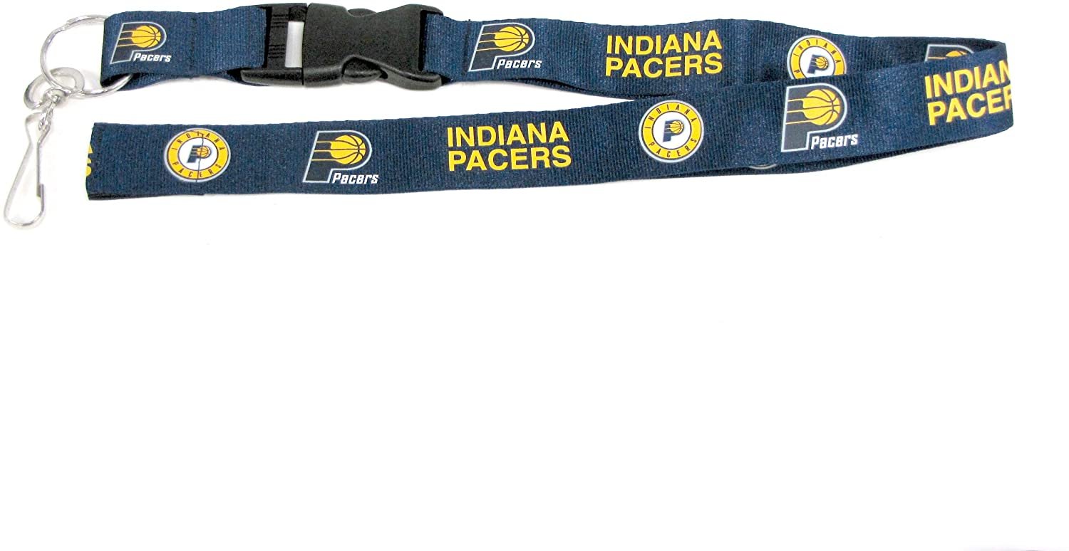 Indiana Pacers Lanyard Keychain Double Sided Breakaway Safety Design Adult 18 Inch
