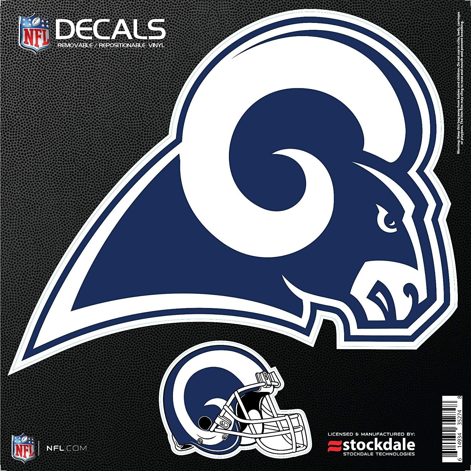 Los Angeles Rams 12 Inch Decal Sticker with Bonus Decal Auto Home Flat Vinyl Logo Design