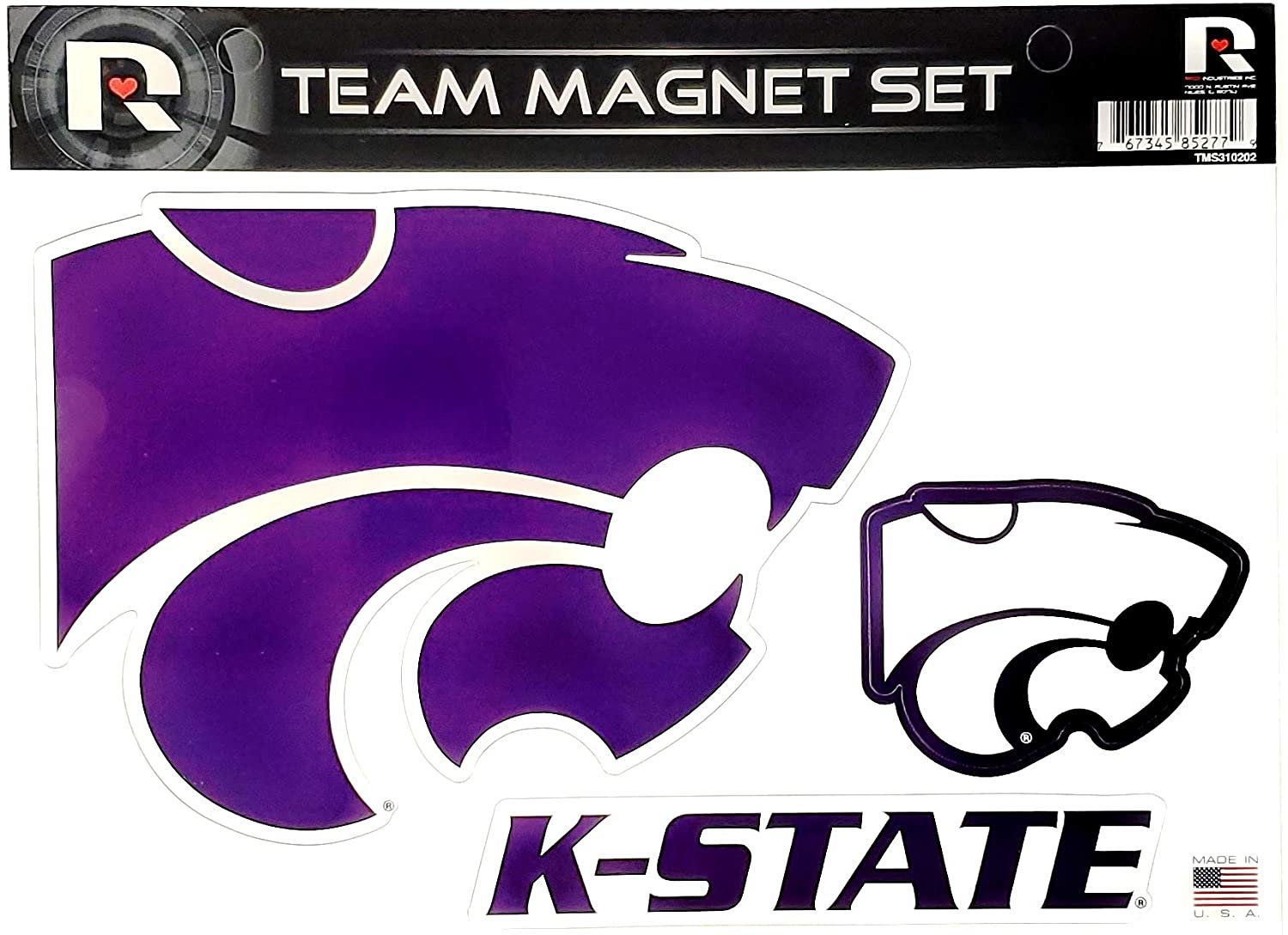 Rico Industries, Inc. Kansas State Wildcats Multi Die Cut Magnet Sheet Heavy Duty Auto Home University
