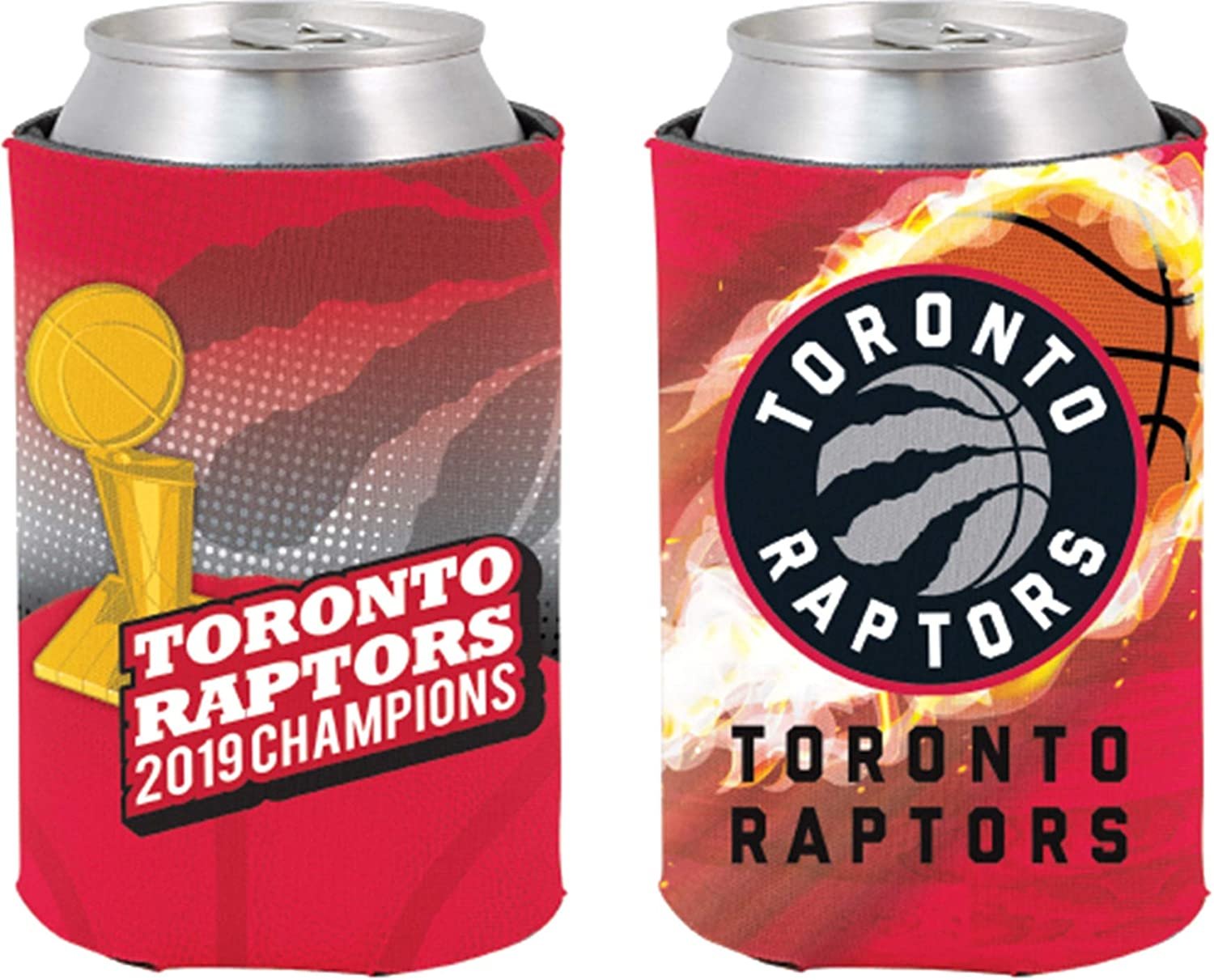 Toronto Raptors 2019 NBA Finals Champions 2-Pack CAN Beverage Insulator Neoprene Holder Cooler Coolie Basketball