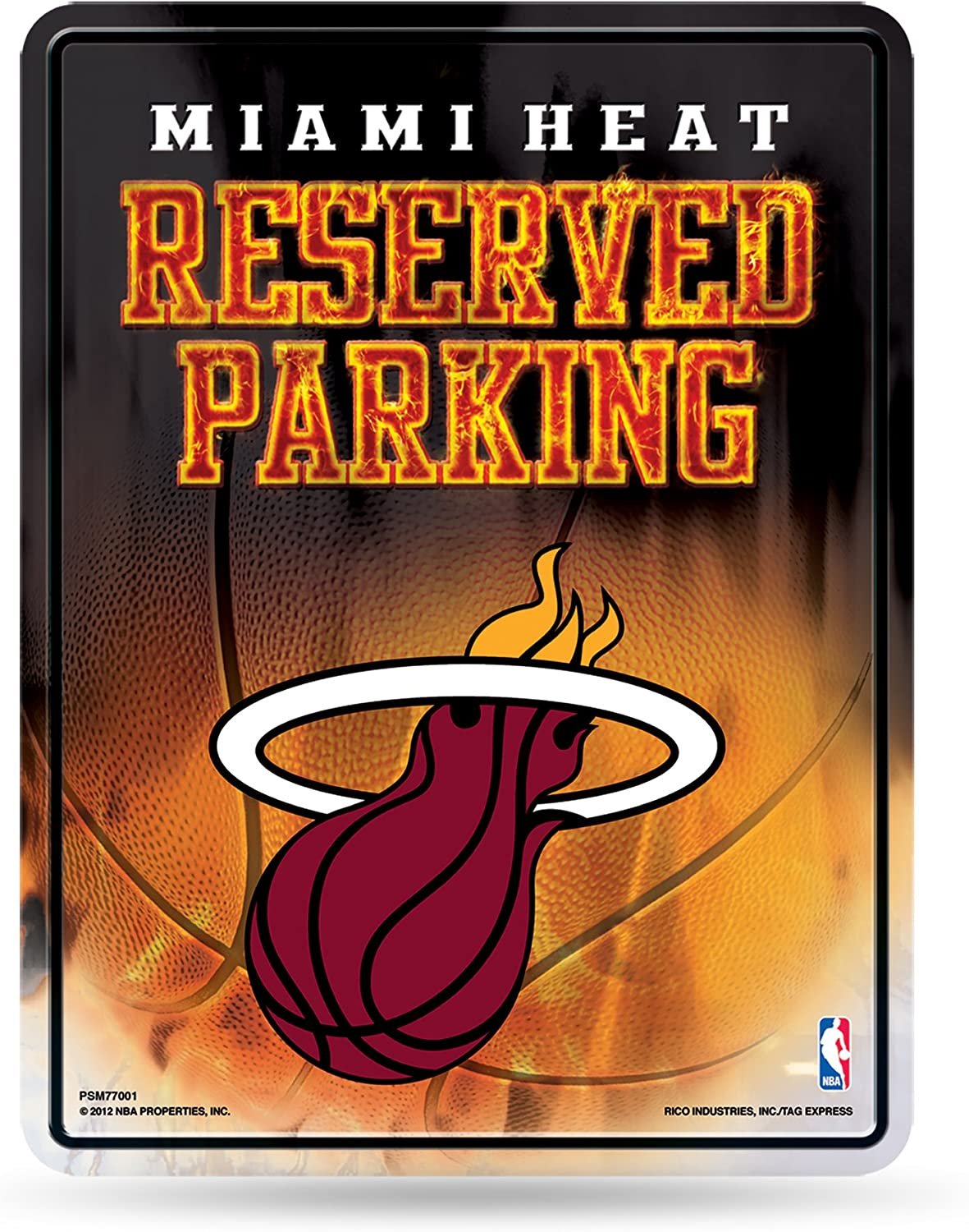 Miami Heat Metal Parking Sign