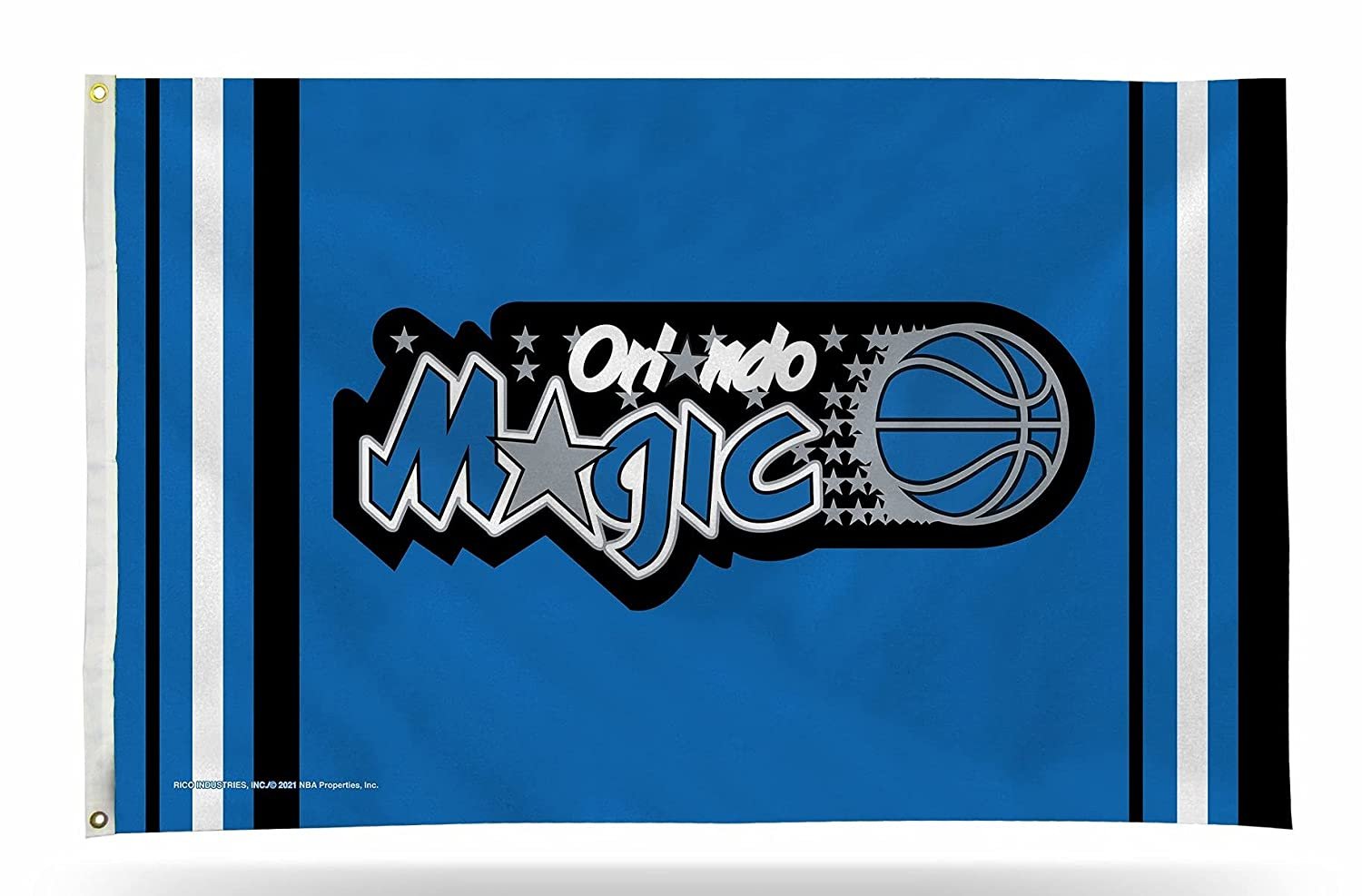 Orlando Magic Premium 3x5 Feet Flag Banner, Retro Logo, Metal Grommets, Outdoor Indoor, Single Sided