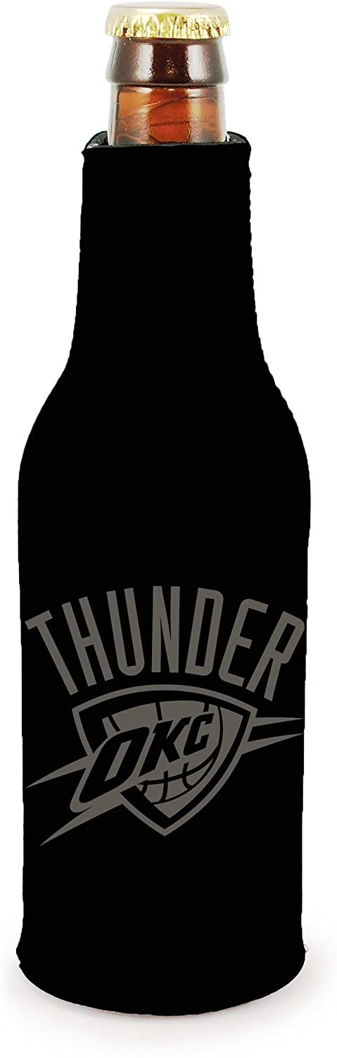 Oklahoma City Thunder 2-Pack Zipper Bottle Tonal Black Beverage Insulator Neoprene Holder Cooler Basketball