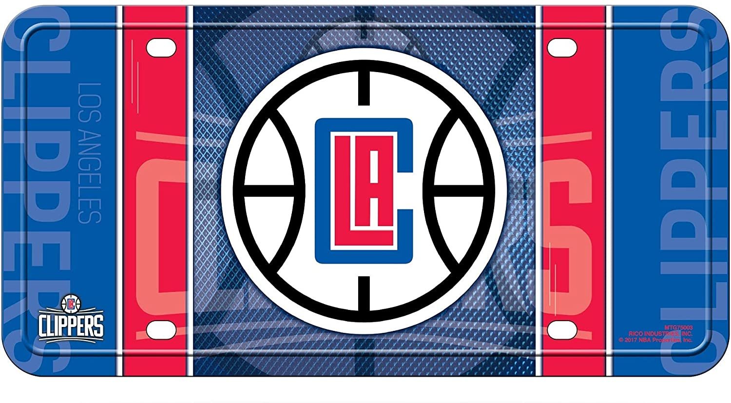 Los Angeles Clippers Metal Auto Tag License Plate, Jersey Design, 6x12 Inch