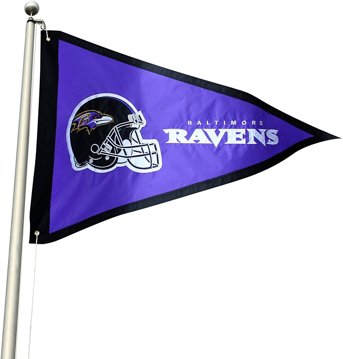 Baltimore Ravens Premium 3x5 Flag Banner, Pennant Design, Applique, Indoor or Outdoor, Single Sided