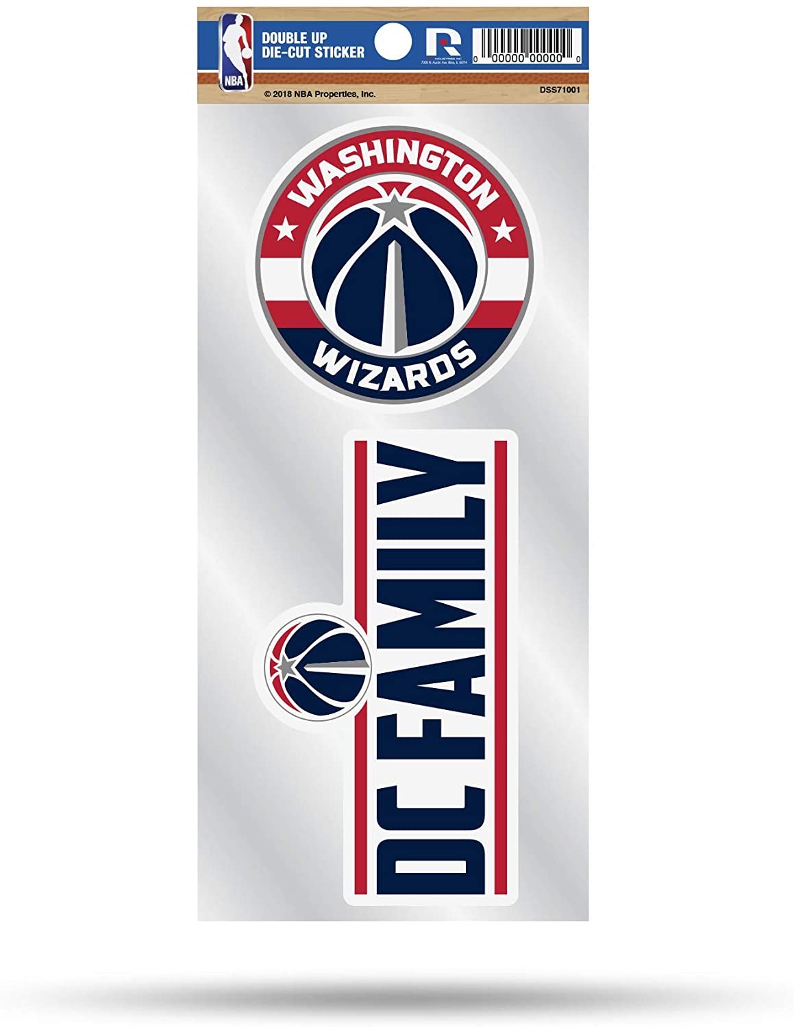 Washington Wizards Double Up Die Cut 2-Piece Sticker Sheet