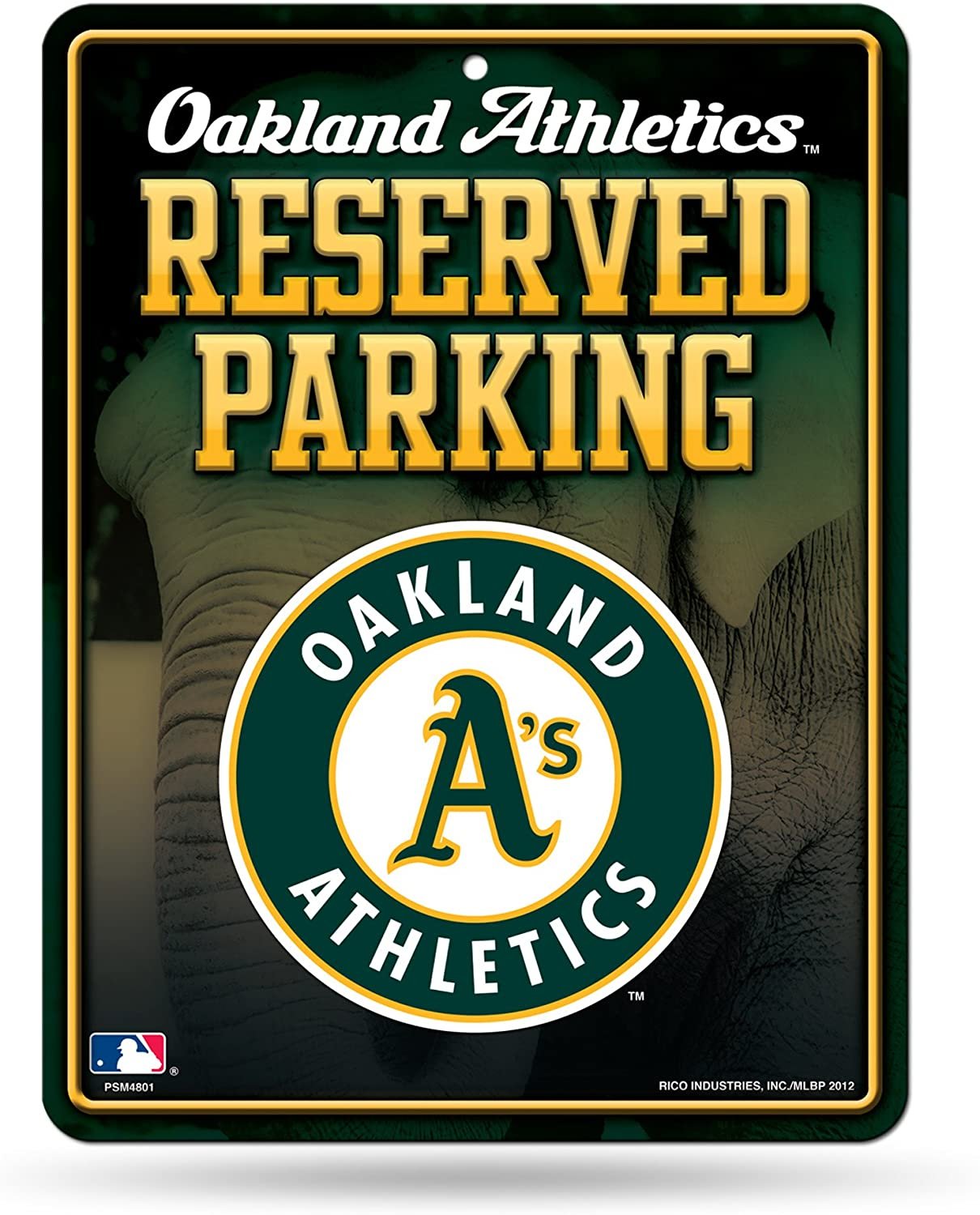 Oakland Athletics A's Metal Parking Sign 8x11 Inches