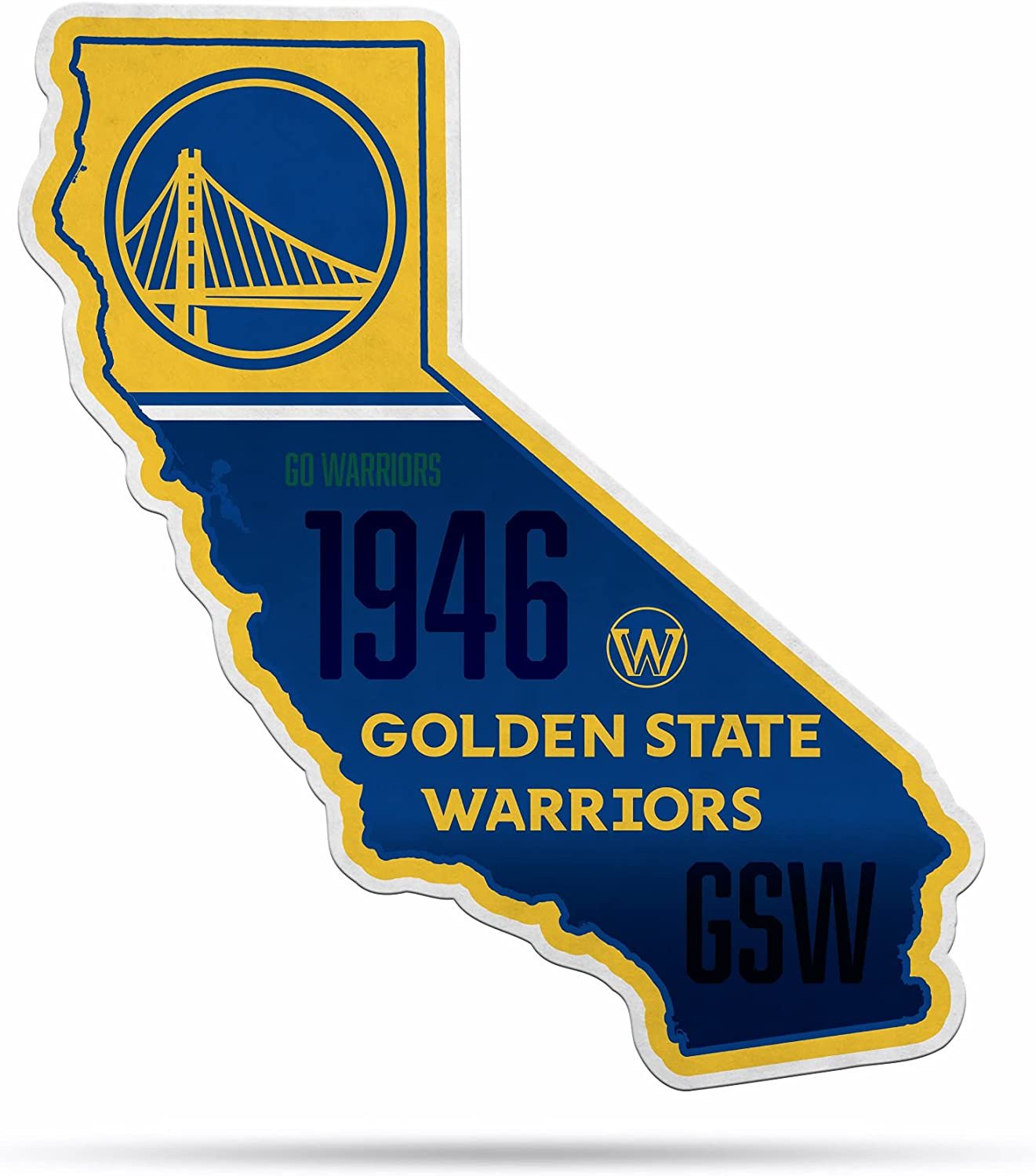 Golden State Warriors 18" State Design Pennant Soft Felt