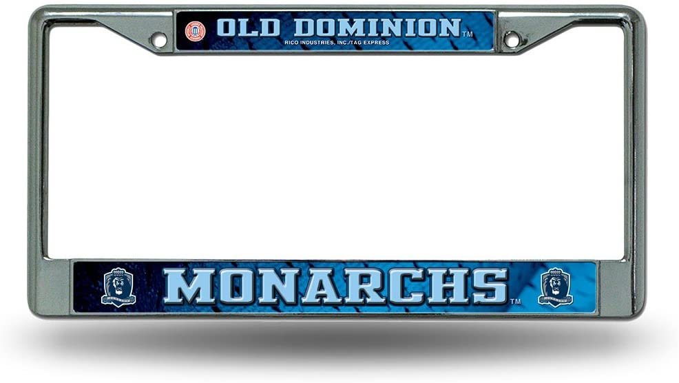 Old Dominion University Monarchs Premium Metal License License Plate Frame Chrome Tag Cover, 12x6 Inch
