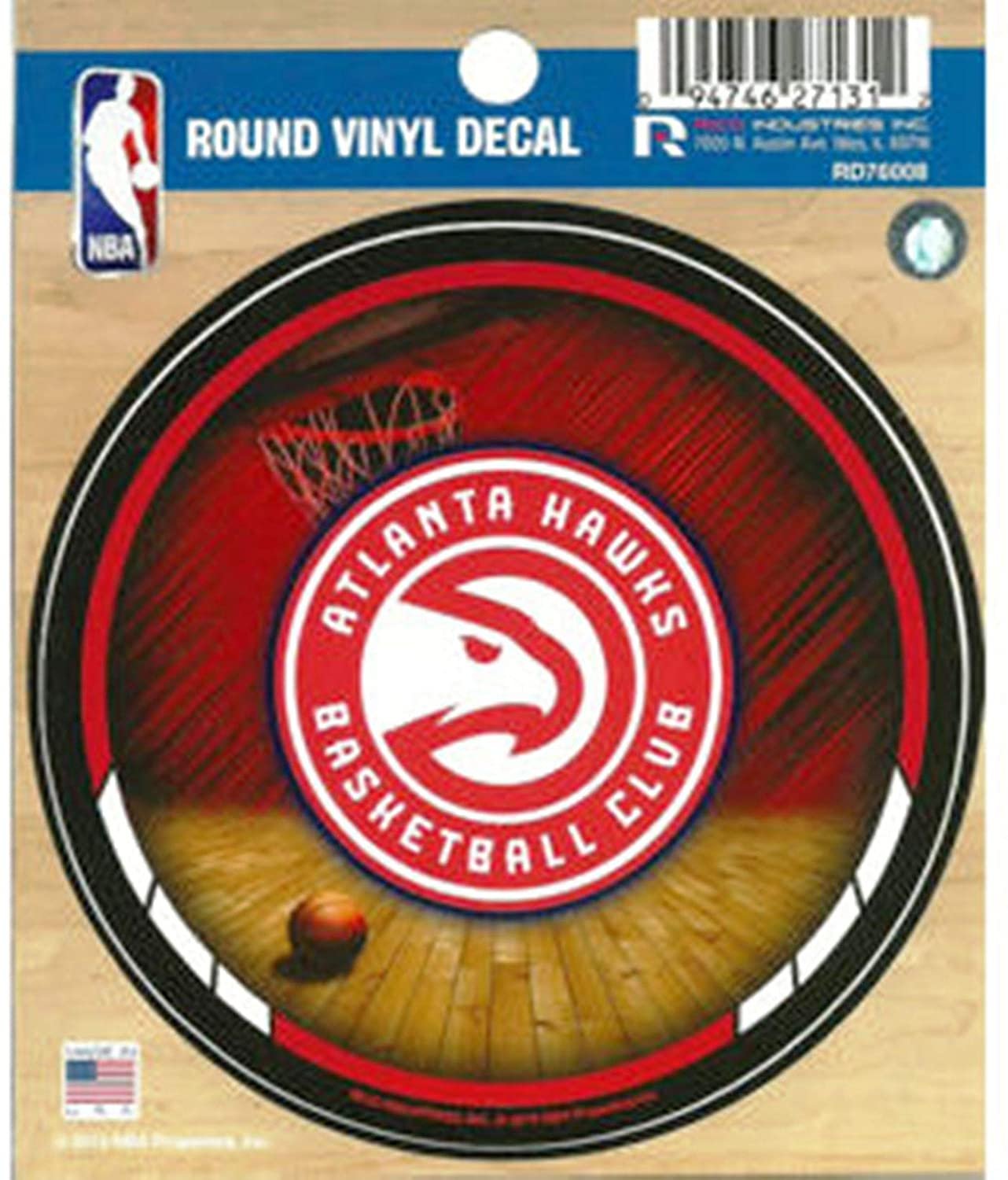 Atlanta Hawks Decal 4" Round Vinyl Auto Home Window Bumper Sticker Basketball