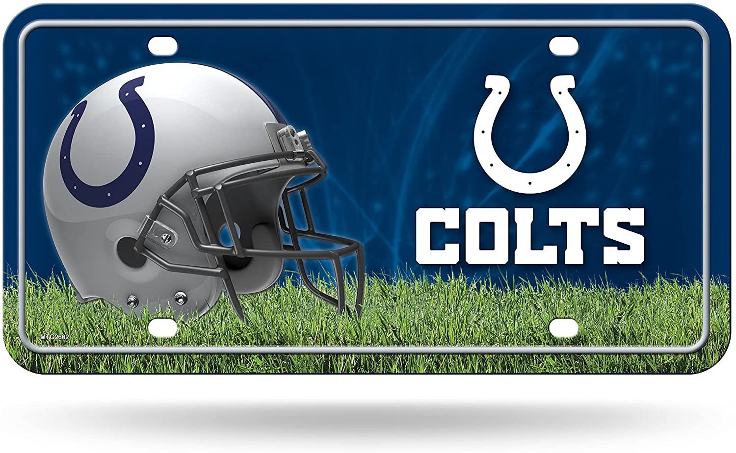 Indianapolis Colts Metal Auto Tag License Plate, Field Design, 6x12 Inch