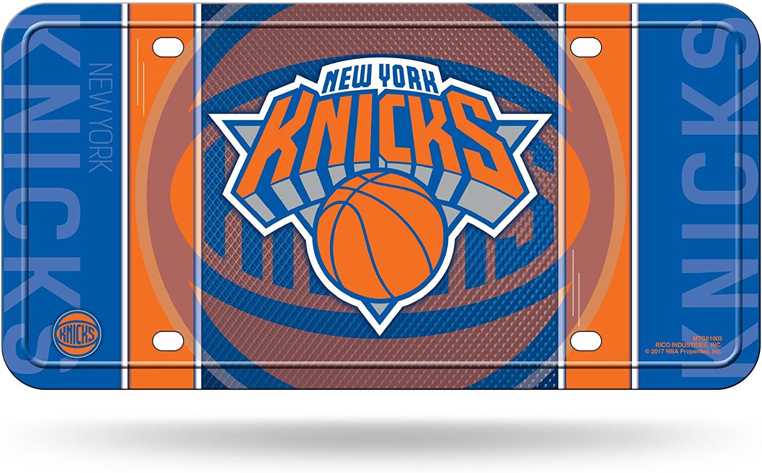 New York Knicks Metal Auto Tag License Plate, Jersey Design, 6x12 Inch